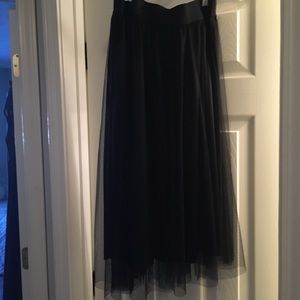 Black Crepe Skirt with silk lining.